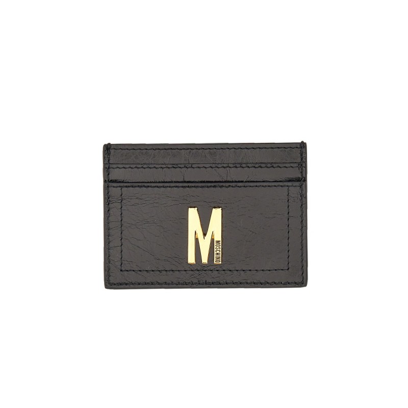 CARD HOLDER WITH GOLD PLAQUE