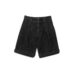 ALLOVER LOGO DENIM BERMUDA SHORTS