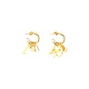 LETTERING LOGO DANGLE EARRINGS
