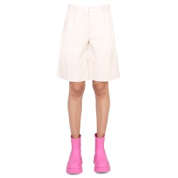 FAUX LEATHER BERMUDA SHORTS