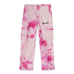 VELVET TIE DYE CARGO PANTS