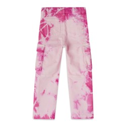 VELVET TIE DYE CARGO PANTS