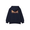 SWEATSHIRT WITH LOGO HOOD AND ZIPPER