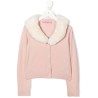 CARDIGANL FAUX FUR COLLAR