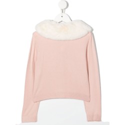 CARDIGANL FAUX FUR COLLAR