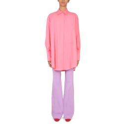 SHIRT DRESS WITH LOGO EMBROIDERY