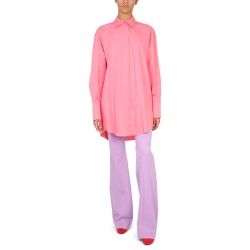 SHIRT DRESS WITH LOGO EMBROIDERY