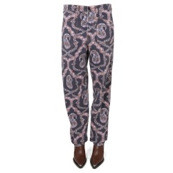 PAISLEY DENIM PANTS