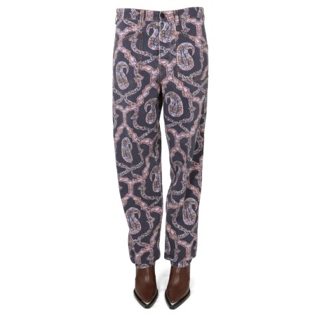 PAISLEY DENIM PANTS