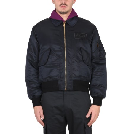BOMBER JACKET WITH APPLIED LOGO