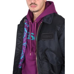 BOMBER JACKET WITH APPLIED LOGO