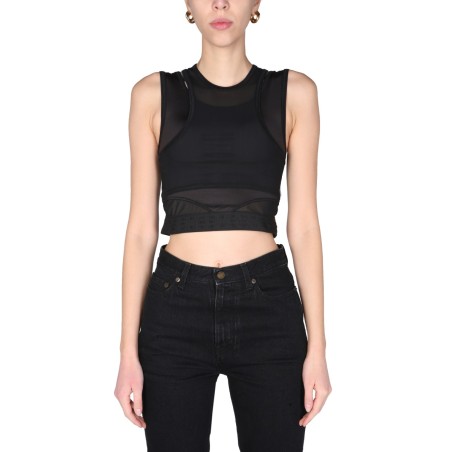 "PANELLED SPORT" TOP