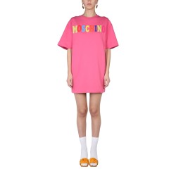 FLOCKED LOGO DRESS