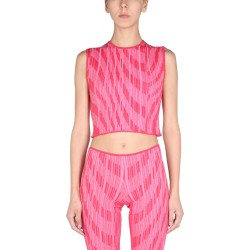 JACQUARD KNITWEAR CROP TOP