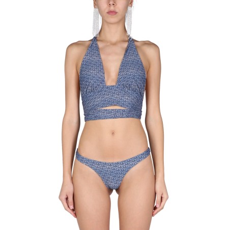BIKINI TOP WITH ALL OVER LOGO
