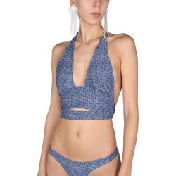 BIKINI TOP WITH ALL OVER LOGO