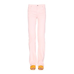 JEANS WITH EMBROIDERED FLORAL DETAIL