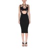 RIBBED SKIRT WITH STRAPS