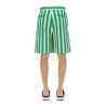 STRIPED PATTERN BERMUDA SHORTS