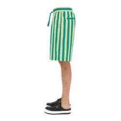 STRIPED PATTERN BERMUDA SHORTS