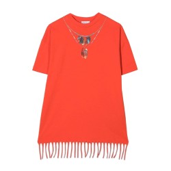 FEATHERS NECKLACE FRINGE DRES