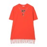 FEATHERS NECKLACE FRINGE DRES