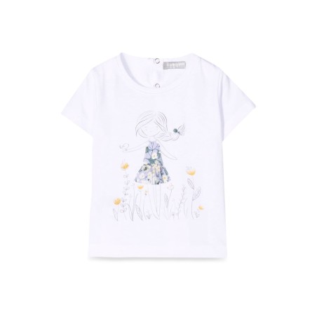 T-SHIRT M/SHORT WHITE/LILAC