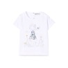 T-SHIRT M/SHORT WHITE/LILAC