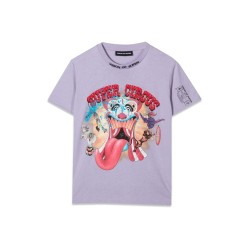 LILAC KIDS T-SHIRT WITH TONGUE PRINT