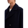 double-breasted wool coat in boiled