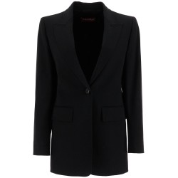 wool crepe blazer with t