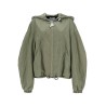 giubbotto bomber con cappuccio regolabile verde militare