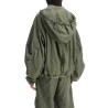 giubbotto bomber con cappuccio regolabile verde militare