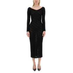 JACQUARD LOGO SHEATH DRESS