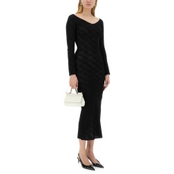 JACQUARD LOGO SHEATH DRESS