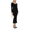 JACQUARD LOGO SHEATH DRESS