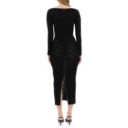 JACQUARD LOGO SHEATH DRESS