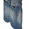 journey/ girl's elasticated waist short/ medium stone washed denim/ heart pocket