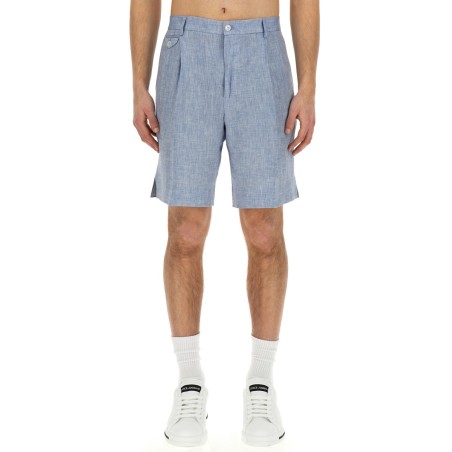 LINEN BERMUDA SHORTS