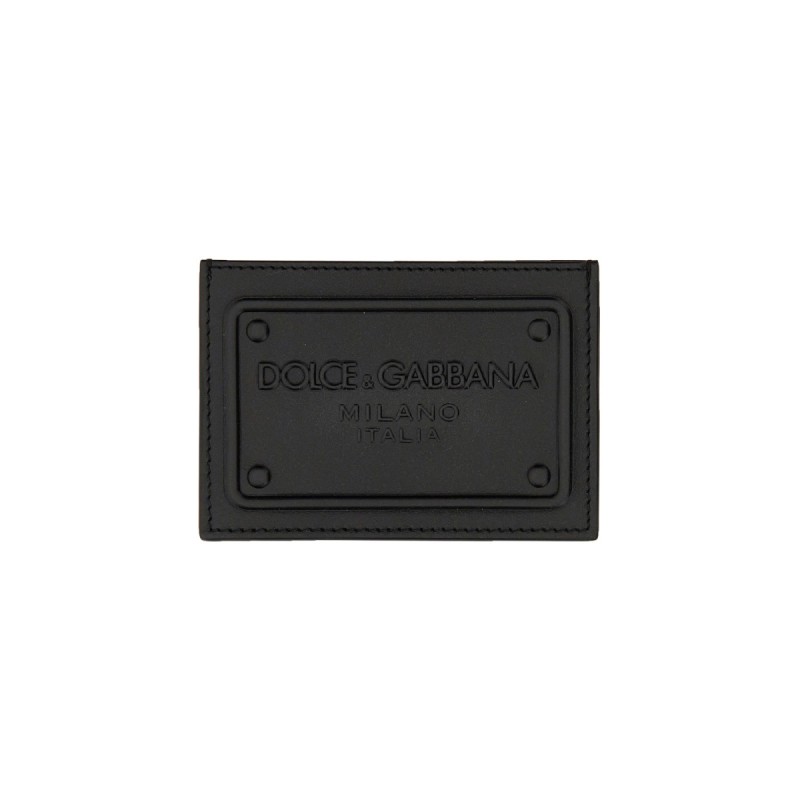 LEATHER CARD HOLDER WITH LOGO