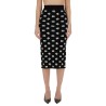 VISCOSE LOGO JACQUARD PENCIL SKIRT
