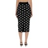 VISCOSE LOGO JACQUARD PENCIL SKIRT