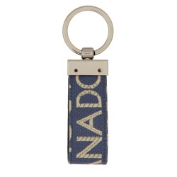 KEYCHAIN WITH LOGOED LABEL