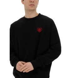 SWEATSHIRT WITH HEART EMBROIDERY