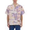 BOWLING SHIRT WITH "DRIPPING CAMO" PRINT