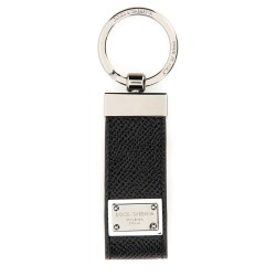 KEYCHAIN WITH LOGOED LABEL