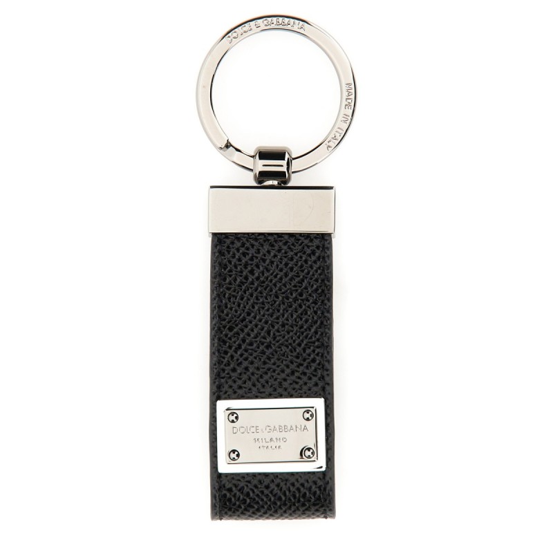 KEYCHAIN WITH LOGOED LABEL