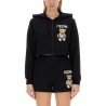 CROPPED SWEATSHIRT WITH TEDDY BEAR LOGO
