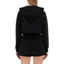 CROPPED SWEATSHIRT WITH TEDDY BEAR LOGO