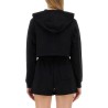 CROPPED SWEATSHIRT WITH TEDDY BEAR LOGO